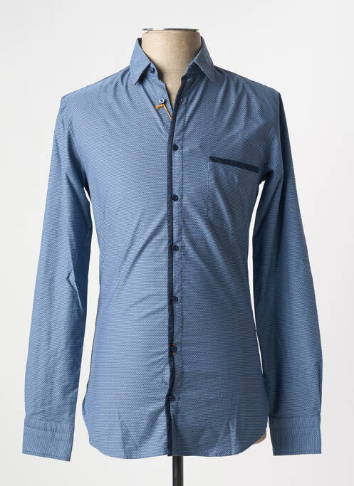 Chemise manches longues imprimé fantaisie bleu HUGO BOSS homme