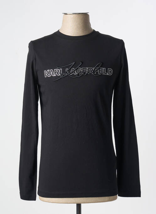 T-shirt coupe cintrée manches longues noir KARL LAGERFELD homme