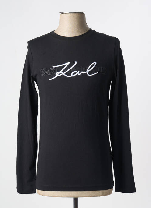 T-shirt coupe cintrée manches longues noir KARL LAGERFELD homme