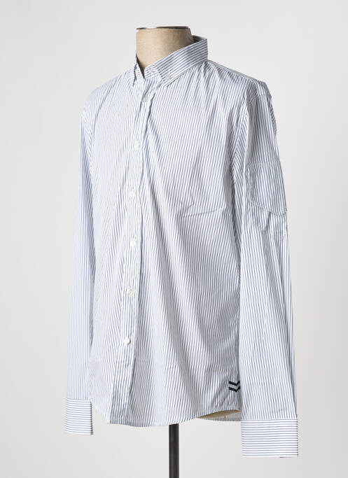 Chemise manches longues blanc BIKKEMBERGS pour homme