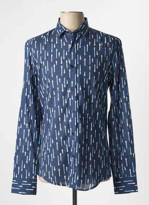 Chemise manches longues bleu BIKKEMBERGS pour homme