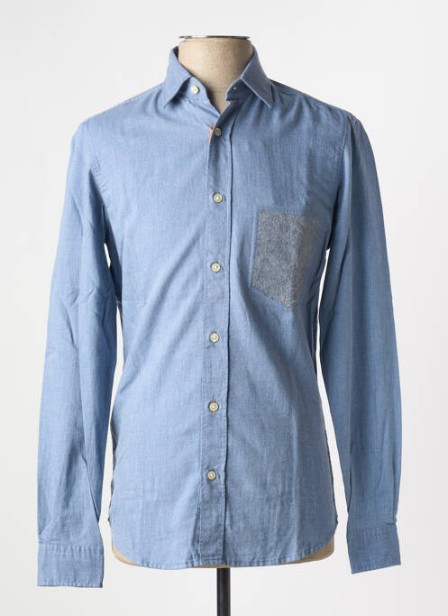 Chemise manches longues bleu HUGO BOSS pour homme