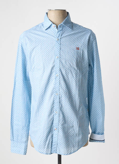 Chemise manches longues bleu NAPAPIJRI pour homme