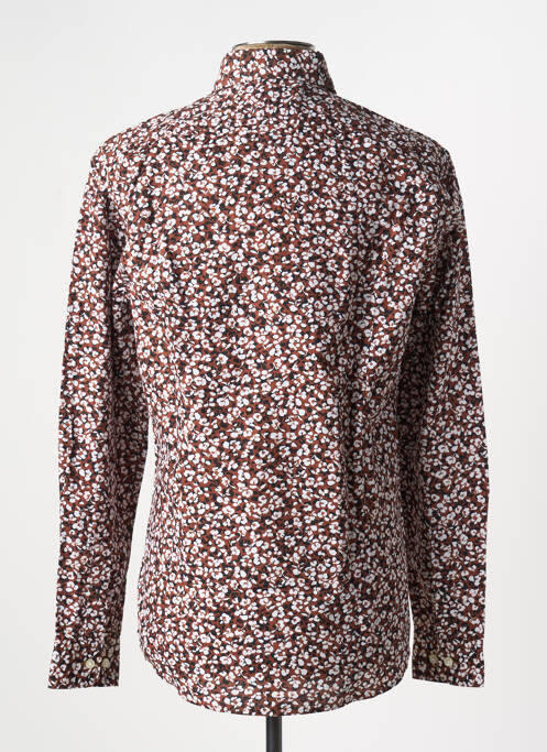 Chemise manches longues marron HUGO BOSS homme