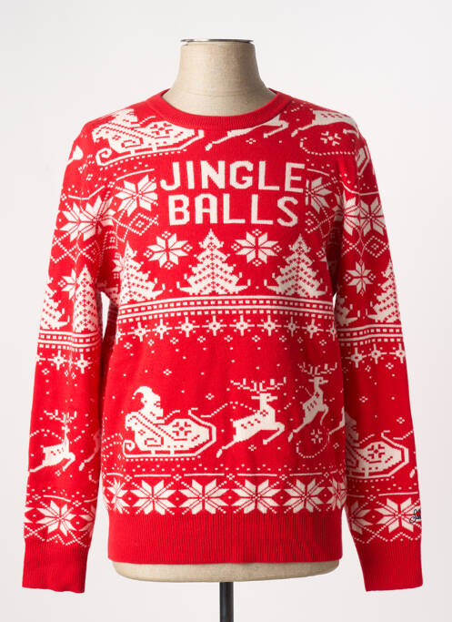 Pull col rond manches longues rouge MC2 SAINT BARTH homme