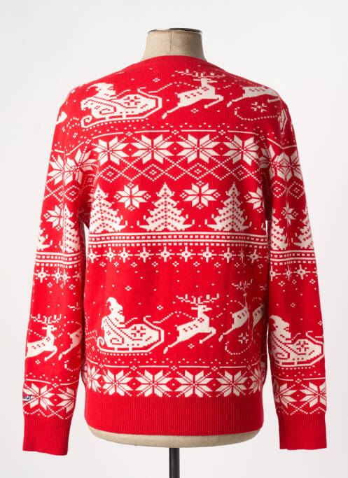 Pull col rond manches longues rouge MC2 SAINT BARTH homme
