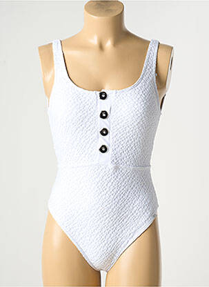 Maillot de bain 1 pièce haut soutien-gorge moulé haut soutien-gorge moulé blanc LPB femme