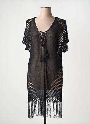 Robe de plage fermeture liens à nouer noir LPB femme