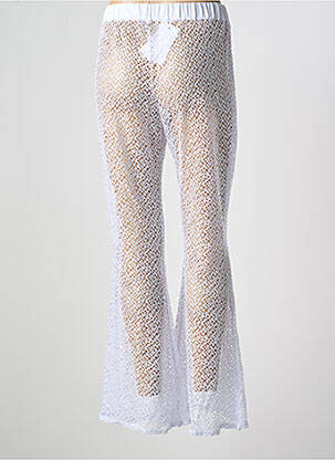 Pantalon flare taille élastique blanc LPB femme