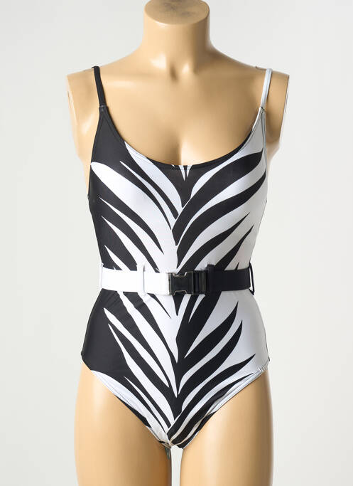 Maillot de bain 1 pièce imprimé fantaisie haut soutien-gorge moulé noir LPB femme