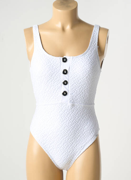 Maillot de bain 1 pièce haut soutien-gorge moulé haut soutien-gorge moulé blanc LPB femme