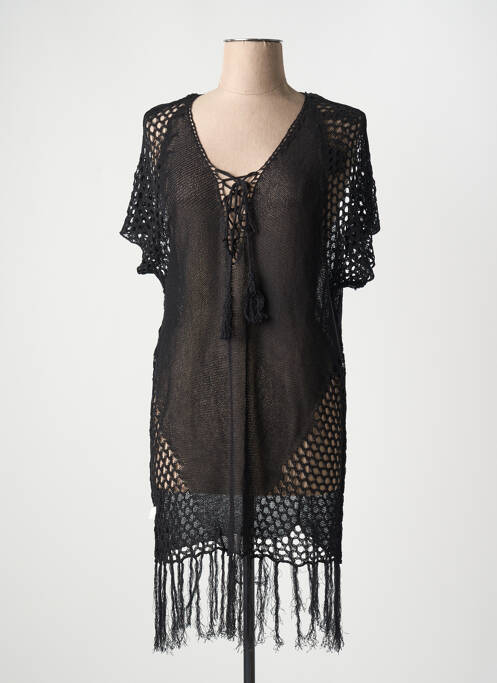 Robe de plage fermeture liens à nouer noir LPB femme