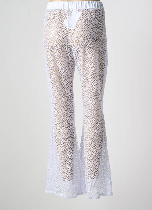 Pantalon flare taille élastique blanc LPB femme