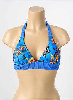 Haut de maillot de bain haut triangles haut triangles bleu LPB femme