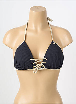 Haut de maillot de bain fermeture liens à nouer haut triangles noir LPB femme