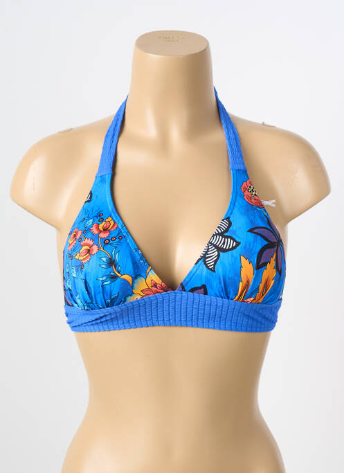 Haut de maillot de bain haut triangles haut triangles bleu LPB femme
