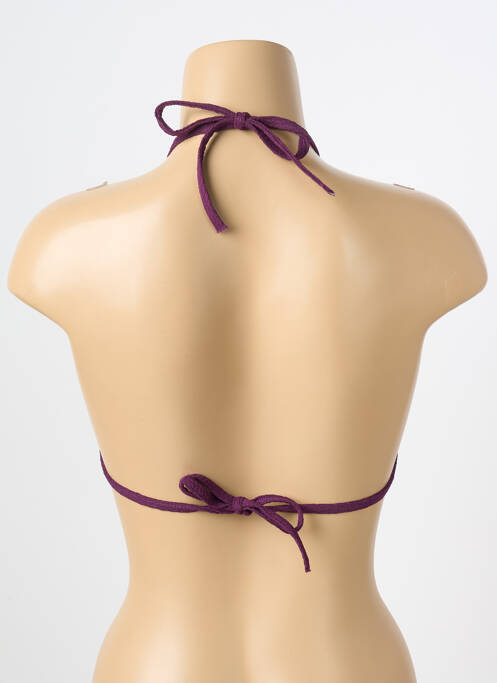 Haut de maillot de bain fermeture liens à nouer haut triangles blanc LPB femme