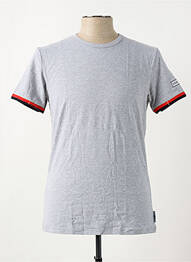 T-shirt stretch manches courtes gris BIKKEMBERGS homme