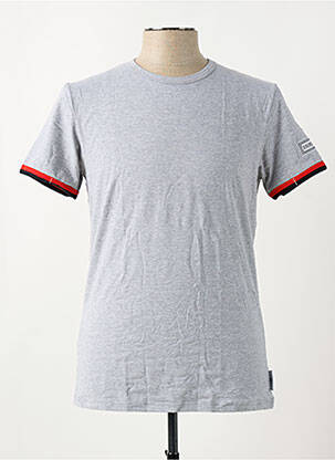 T-shirt stretch manches courtes gris BIKKEMBERGS homme