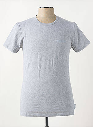 T-shirt coupe cintrée manches courtes gris BIKKEMBERGS homme