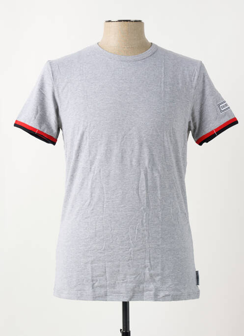 T-shirt stretch manches courtes gris BIKKEMBERGS homme