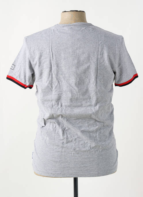 T-shirt stretch manches courtes gris BIKKEMBERGS homme