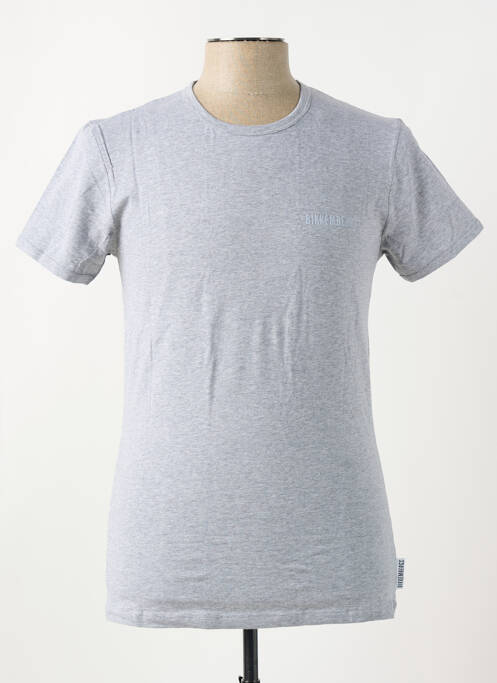 T-shirt coupe cintrée manches courtes gris BIKKEMBERGS homme
