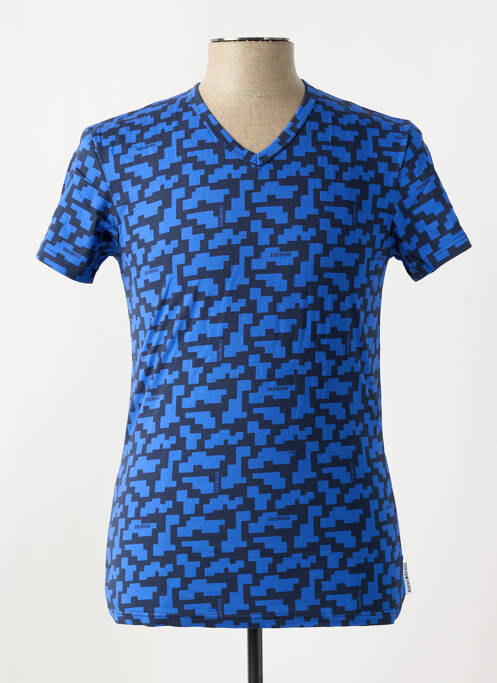 T-shirt bleu BIKKEMBERGS pour homme