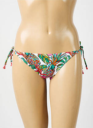 Bas de maillot de bain imprimé fantaisie bikini blanc LPB femme