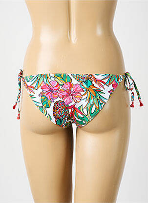 Bas de maillot de bain imprimé fantaisie bikini blanc LPB femme