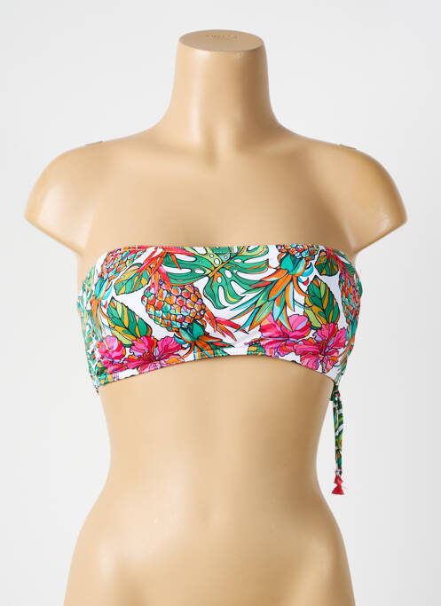 Haut de maillot de bain stretch haut bandeau vert LPB femme