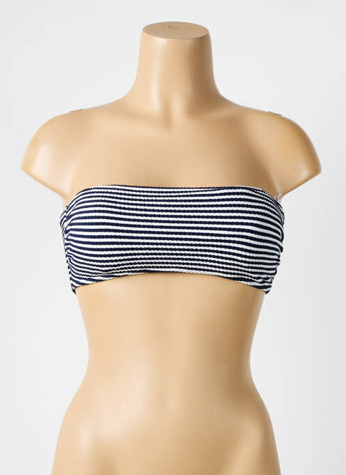 Haut de maillot de bain stretch haut bandeau bleu LPB femme