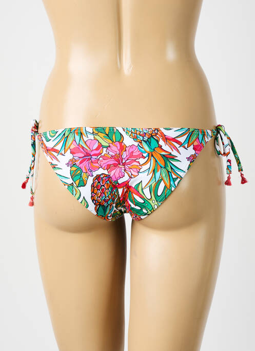 Bas de maillot de bain imprimé fantaisie bikini blanc LPB femme