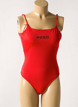 Maillot de bain 1 pièce stretch haut soutien-gorge moulé rouge HUGO BOSS femme
