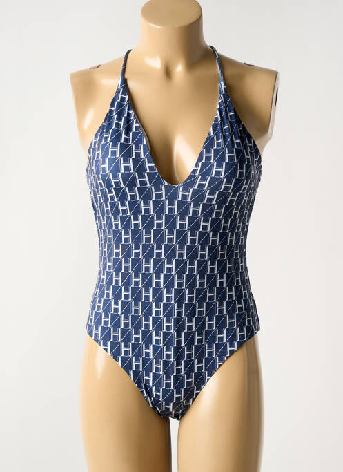 Maillot de bain 1 pièce imprimé fantaisie haut triangles bleu HUGO BOSS femme