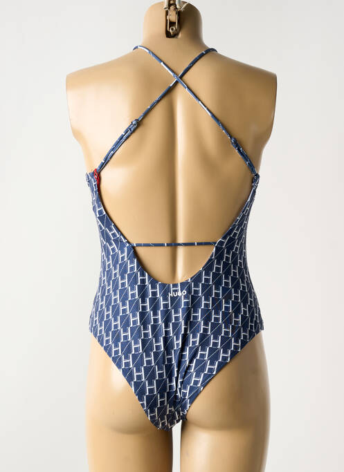 Maillot de bain 1 pièce imprimé fantaisie haut triangles bleu HUGO BOSS femme