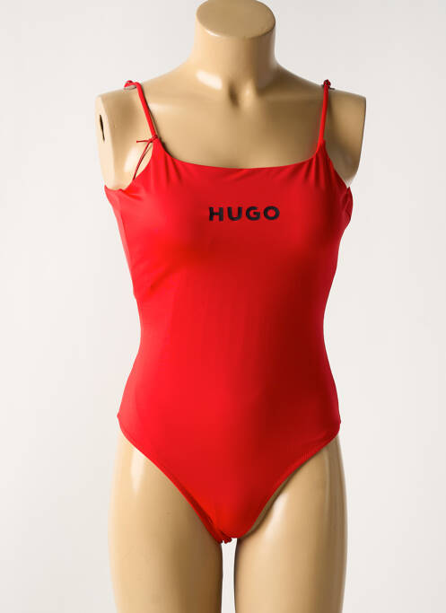 Maillot de bain 1 pièce stretch haut soutien-gorge moulé rouge HUGO BOSS femme