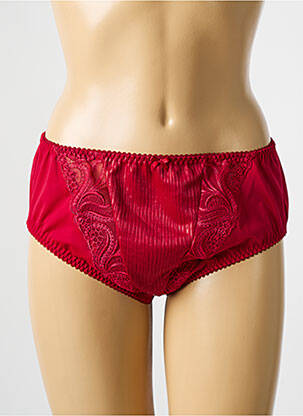 Culotte haute effet matière satinée rouge ULLA DESSOUS femme