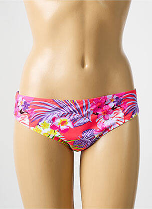Bas de maillot de bain imprimé fantaisie culotte rose DEIDAD femme