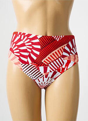 Bas de maillot de bain imprimé fantaisie culotte rouge DEIDAD femme