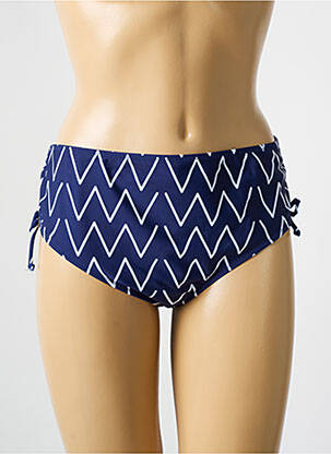 Bas de maillot de bain imprimé fantaisie culotte bleu DEIDAD femme