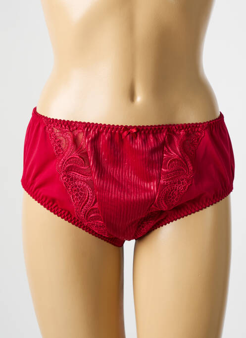 Culotte haute légère et transparente rouge ULLA DESSOUS femme