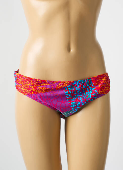 Bas de maillot de bain imprimé fantaisie culotte violet DEIDAD femme