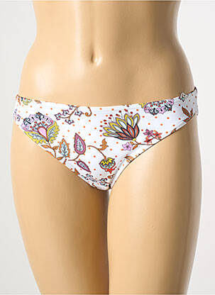 Bas de maillot de bain imprimé fantaisie culotte blanc LPB femme