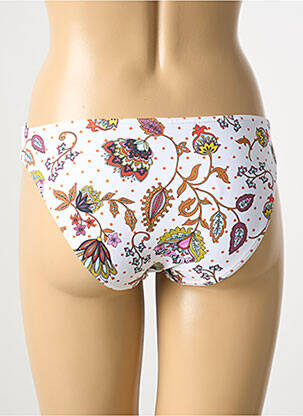 Bas de maillot de bain imprimé fantaisie culotte blanc LPB femme