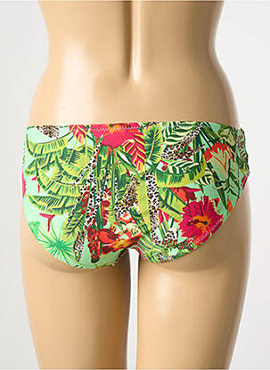 Bas de maillot de bain imprimé fantaisie culotte vert DEIDAD femme