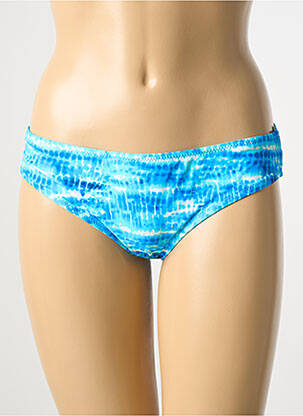Bas de maillot de bain imprimé fantaisie culotte bleu DEIDAD femme
