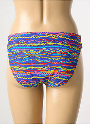Bas de maillot de bain imprimé fantaisie culotte bleu DEIDAD femme