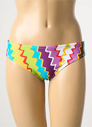 Bas de maillot de bain imprimé fantaisie culotte violet DEIDAD femme