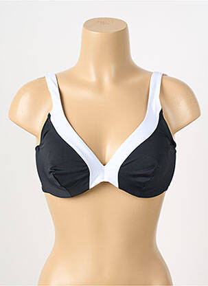 Haut de maillot de bain bretelles élastiquées ajustables noir DEIDAD femme
